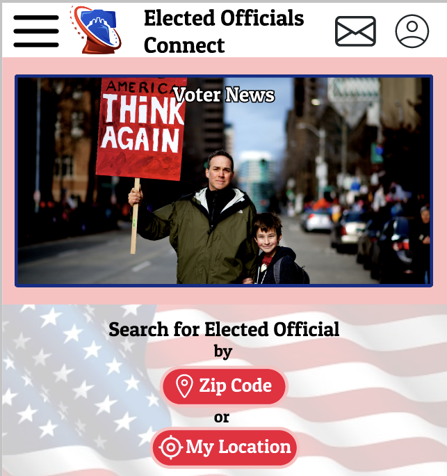 Elected Officials Connect App Design